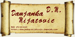 Damjanka Mijatović vizit kartica